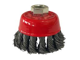 Щетка-крацовка витая стальная проволока, "чашка" 75мм,присоед.гайка М14