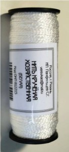 Нить крученая на катушке 1,2мм*50м белая