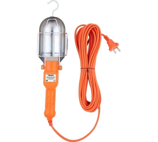 Светильник переносной с выключателем 60Вт 220В 15м IP20 TOKOV ELECTRIC