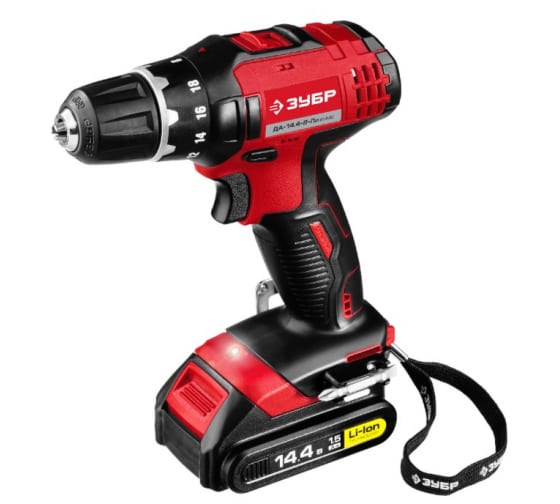 Дрель-шуруповет акуум.ДА-14,4В, Ли 2 АКБ ЗУБР