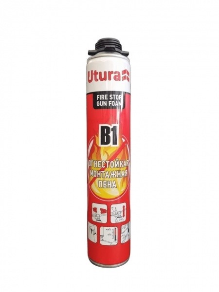 Пена монтажная огнестойкая B1 UTURA 890гр