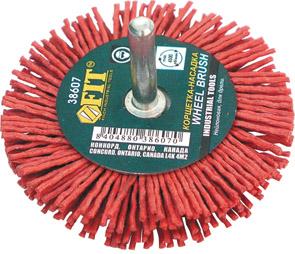 Корщетка-колесо нейлоновая со штифтом 75мм FIT