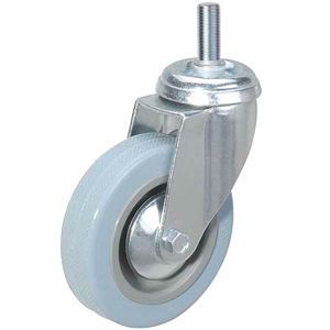 Колесо 50мм аппаратн. поворотн. болт, серая резина (SCtg 25) 