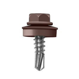 Саморез 6,3*80 кровельный RAL 8017 шоколадно-коричневый