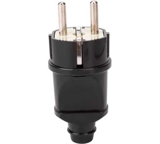 Вилка прямая с з/К 16А ЧЕРНАЯ 4240 IN HOME