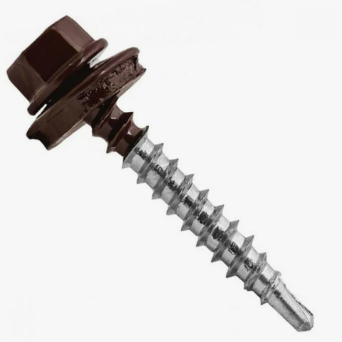 Саморез 5,5*32 кровельный RAL 8017 шоколадно-коричневый