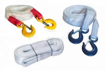 Ремень буксировочный  4т (К), (L=5,0 м) 30 мм в 1 слой с двумя Кч 1,0 т 320А 