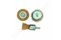 Набор щеток-крацовок со шпилькой для дрели, 3 предметов (уп)