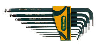 Набор KRAFTOOL: Ключи имбусовые длинные, Cr-Mo сталь, держатель-рукоятка, HEX 2-10мм, 8 пред