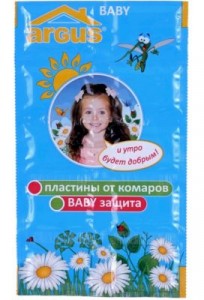 Пластины детские От комаров б/запаха 10шт/уп АR-010 ARGUS baby