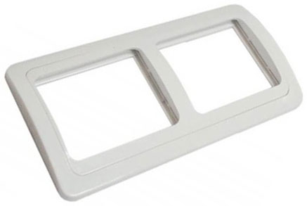 Рамка двухместная горизонтальная белая "Венера" (SBE-01w-00-FR-2)