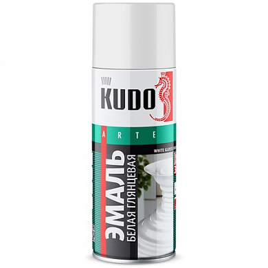 Краска универсальная белая глянцевая 520мл KUDO-1001