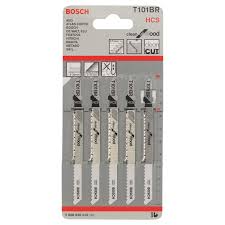 Пилка для элекролобзика Т101BR/BOSCH/Мягкая древесина, столярные плиты, ДВП (3-30мм) в уп.5шт