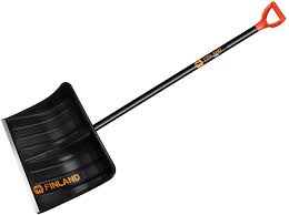 Лопата снеговая 500*390*1480мм алюминиевая планка, деревянный черенок "Finland" 