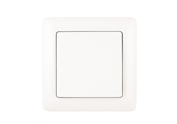 Выключатель 2кл. белый накладной  bolleto 7023 in home