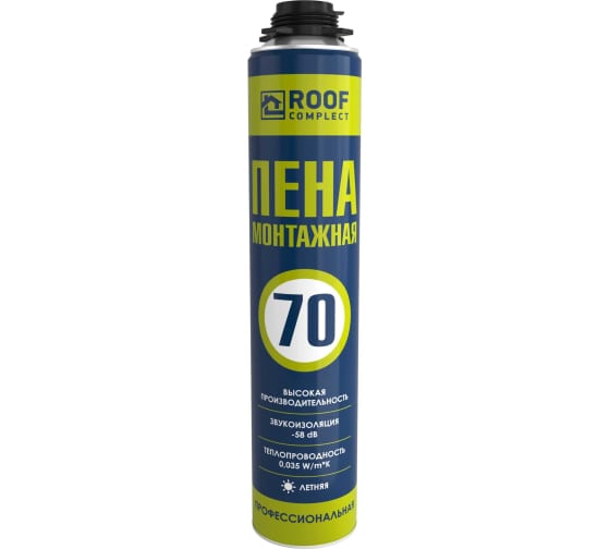 Пена Професс-ная монтажная ROOF COMPLECT 70 зимняя 950гр УЦЕНКА