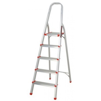 Стремянка стальная,оцинкованная,эконом, 5 ступеней