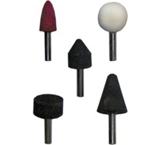 Набор абразивных камней для дрели 5шт Бибер 70701