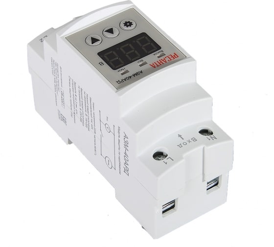 Блок защиты от повыш напряжения АЗМ-40АРД регулируемый с дисплеем Ресанта 61/22/30