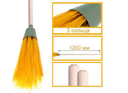 Метла круглая 3 кольца с черенком
