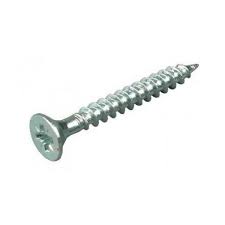 Шуруп 5,0*50 д/дерева, потай белый цинк