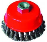 Щетка-крацовка чашечная,125мм витая стальная проволока, посадочная гайка М14, 125мм