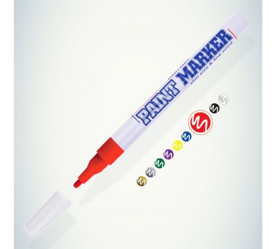 Маркер-краска MunHwa КРАСНЫЙ 4мм, пулевидный 