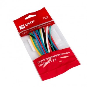 Набор термоус. трубка ТУТ 6 цвет по 5шт, 100мм (1/0,5, 1,5/0,75, 2/1, 2,5/1,25, 3/1,5) tut-n-2-r