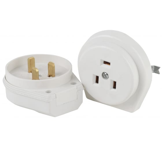 Разъем РШ-ВШ для плиты 32А 220В белый. РВШ 32- 003