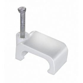 Скоба 10мм плоская пластиковая (20шт/упак)