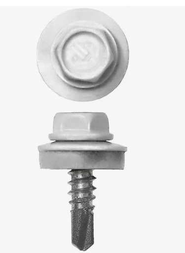 Саморез 6,3*19 кровельный RAL 9003 сигнальный белый