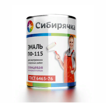 Эмаль ПФ-115 "Сибирячка" белая 0,9 кг