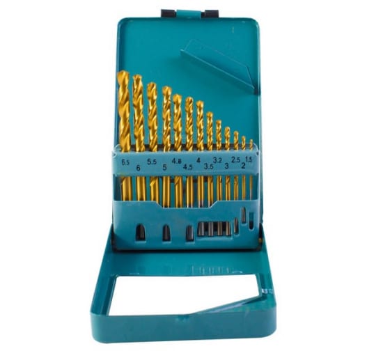 Набор сверл по металу,13 предметов металлический короб