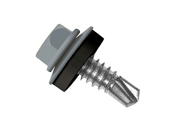 Саморез 5,5*51 кровельный RAL 7011 железно-серый