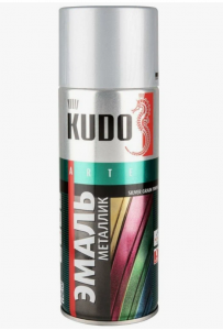 Эмаль универсальная металлик серебро 520мл KUDO