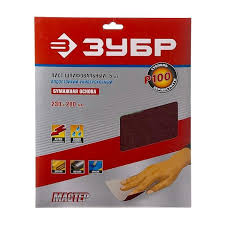 Лист шлифовальный ЗУБР "МАСТЕР" универсальный на тканевой основе, водостойкий, Р80, 230х280мм, 5шт 