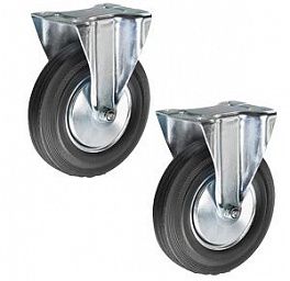 Колесо 125мм неповоротное резина FC 54 