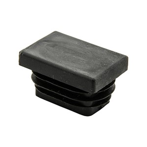 Заглушка д/труб прям 20*40мм черная (250шт)