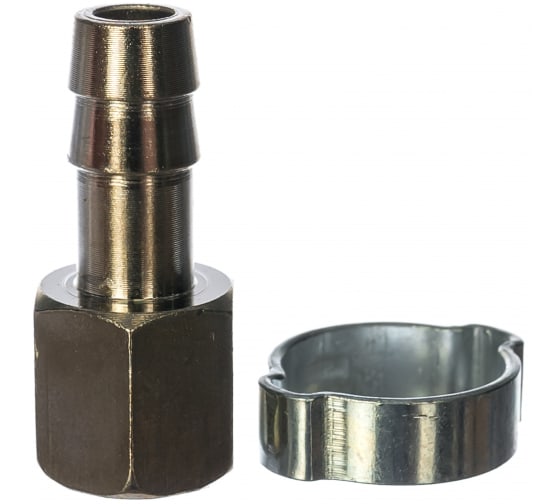 Переходник 1/4"F внутр на елочку 10мм с обжимн кольцом 10*15мм 180252