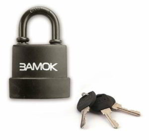 Замок навесной 45мм влагостойкий с чехлом из ПВХ