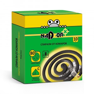 Спирали От комаров б/запаха 10шт/уп, цена за уп, зеленые(Китай) Nadzor