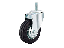 Колесо 100мм аппаратн. поворотн. болт, черн. резина (SCt 42) 