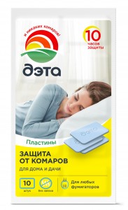 Пластины От комаров 10шт/уп ДЭТА