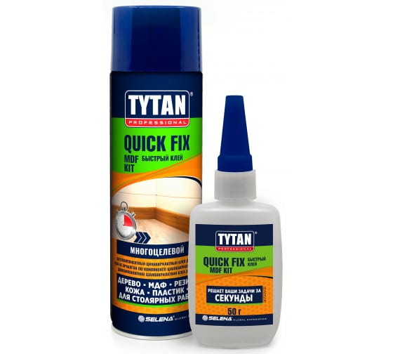 Клей цианоакрилатный двухкомпонентный для МДФ Tytan Professional 200 мл/50 гр