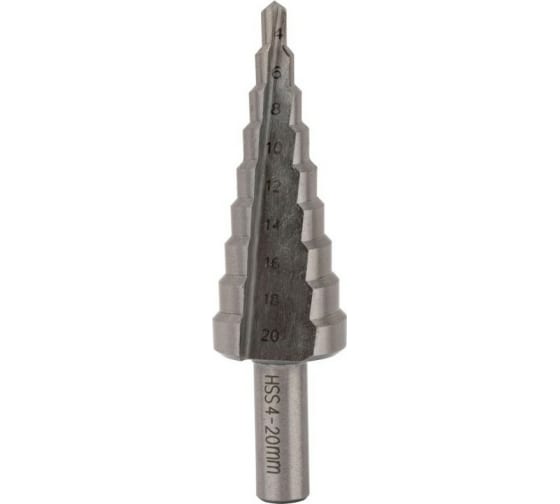 Сверло 4-20 ступенчатое по металлу 9 ступеней FIT