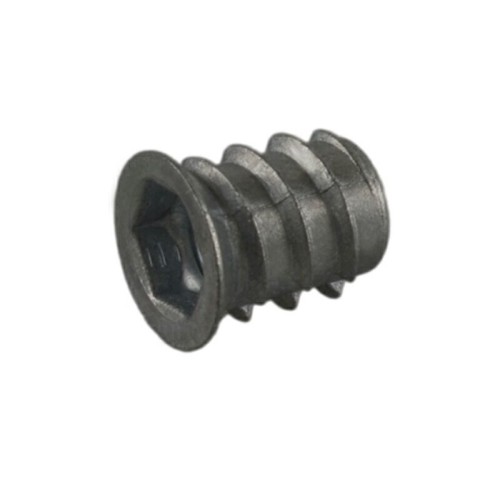 Футорка резьбовая М8*10*20 с потайным фланцем (мебельная) металлическая