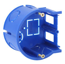 Подрозетник концевой  68*45мм для твердых стен синий IP30 ЭРА