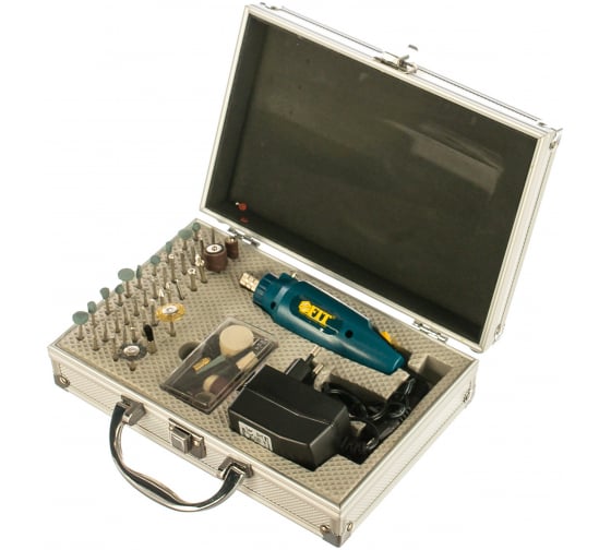 Гравер мини электрический 12ВТ 12000об/мин,3,2мм,адаптер,набор насадок,алюм кейс FIT 