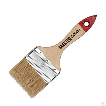 Кисть 1,5 (35мм) флейцевая  MASTER COLOR нат.щетина дерев.ручка