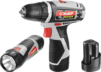 Дрель-шуруповерт акуум. М1 ЗУБР ДА-12-2 2 АКБ ЗУБР